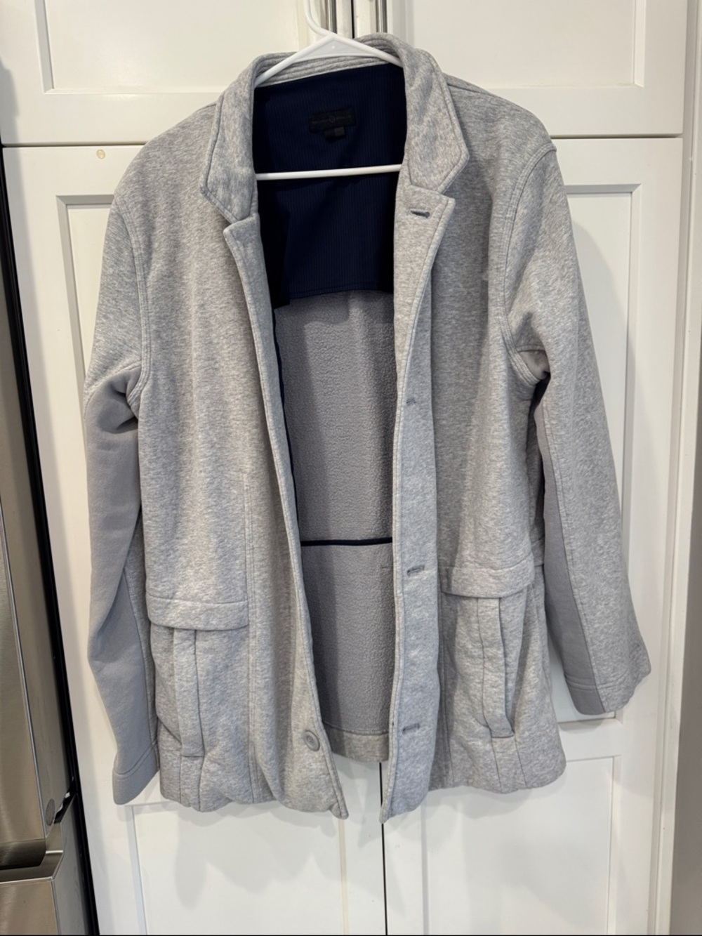lululemon athletica Post a gravity Blazer Heathered Gray Button Up Mens Jacket